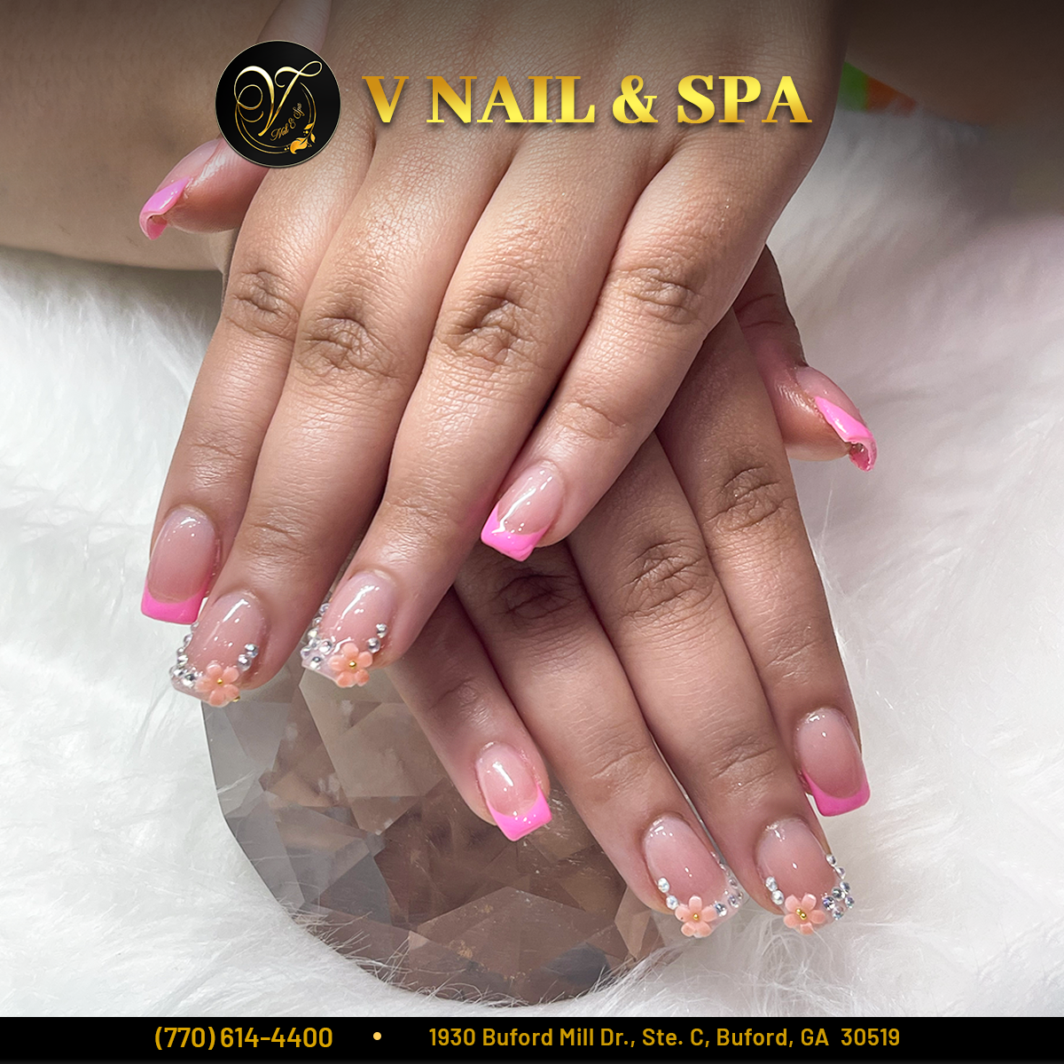 V Nail & Spa nail work in Buford, Georgia